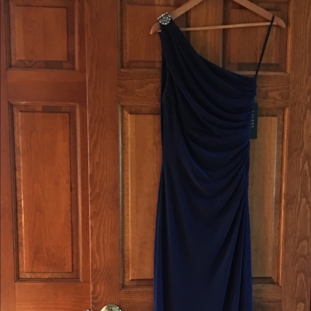 Ralph Lauren Dress w crystal shoulder ornament - Picture 1 of 3
